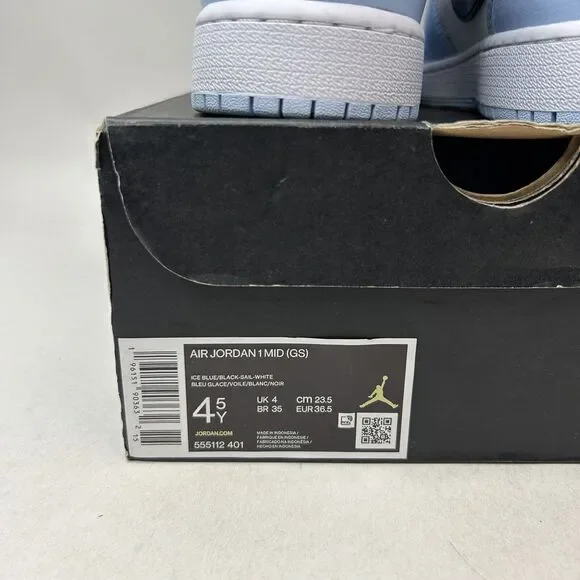Nike Shoes Air Jordan 1 Mid Retro GS “Ice Blue/UNC” 2024